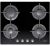 Built-in Candy Hobs 4 Burners 60cm Stainless Steel